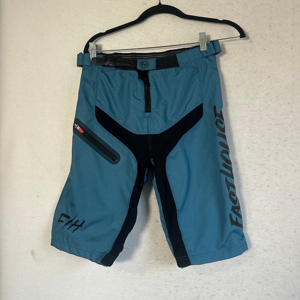 Fasthouse Mens Mountain‎ Bike Shorts Blue Black Size 28 MTB Cycling Trail